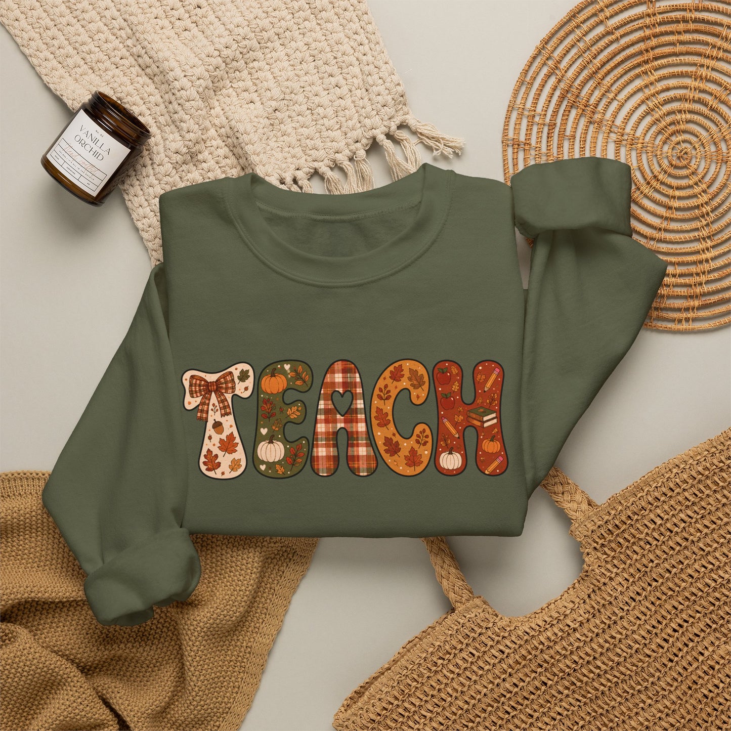 The Cozy TEACH Fall Sweatshirt