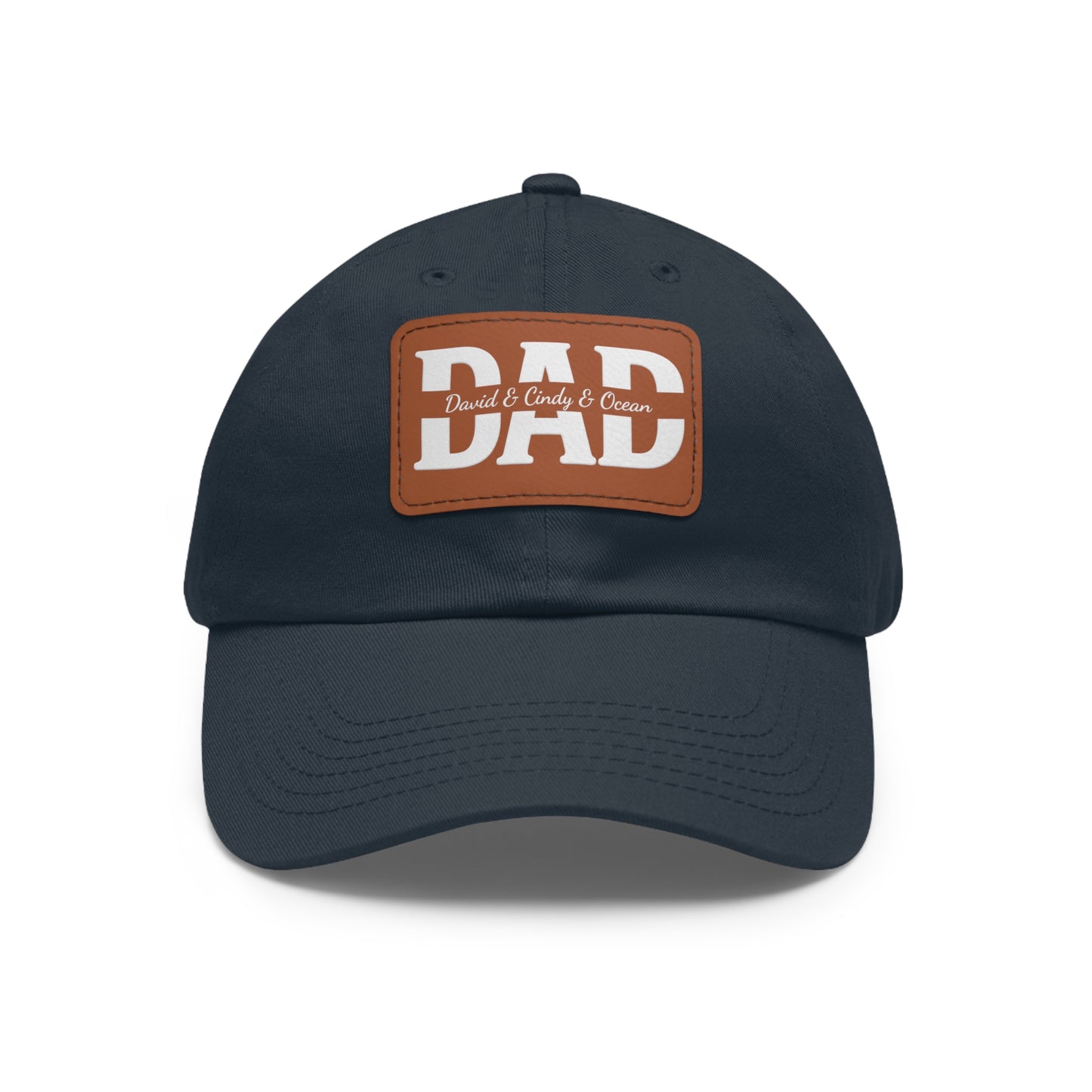 Leather Patch "DAD" Dad Hat — Classic Casual Baseball Cap for Fathers, Father's Day Gift
