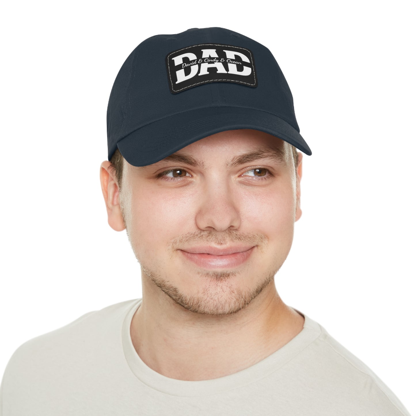 Leather Patch "DAD" Dad Hat — Classic Casual Baseball Cap for Fathers, Father's Day Gift