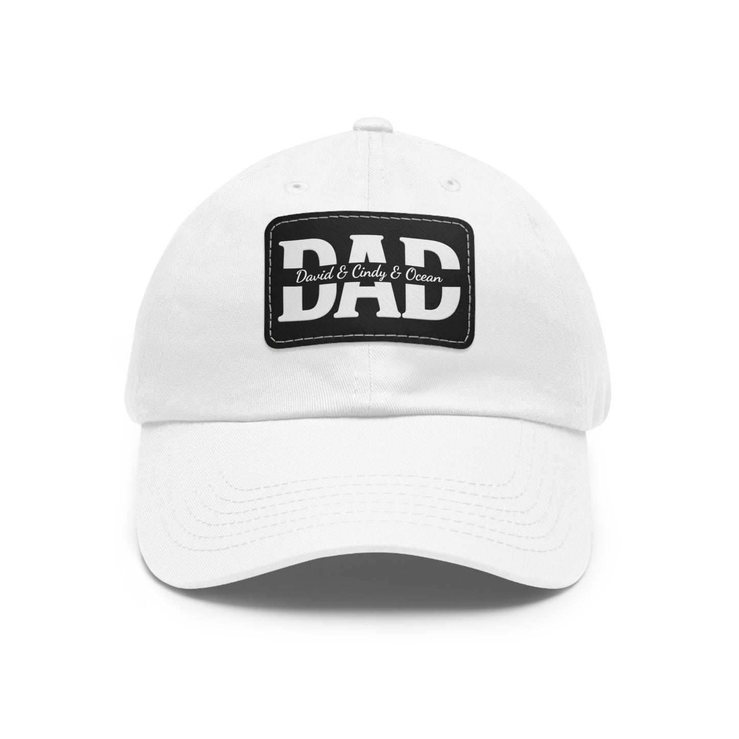 Leather Patch "DAD" Dad Hat — Classic Casual Baseball Cap for Fathers, Father's Day Gift