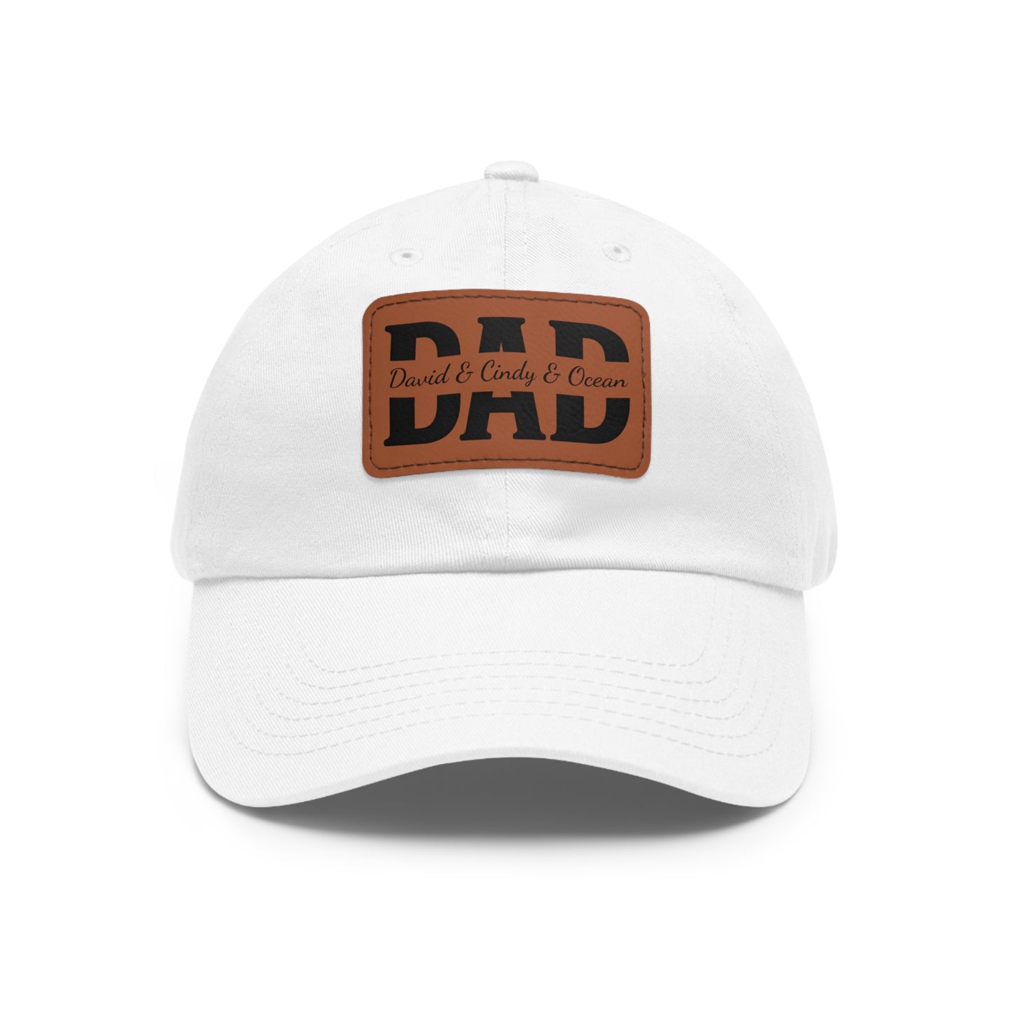 Leather Patch "DAD" Dad Hat — Classic Casual Baseball Cap for Fathers, Father's Day Gift
