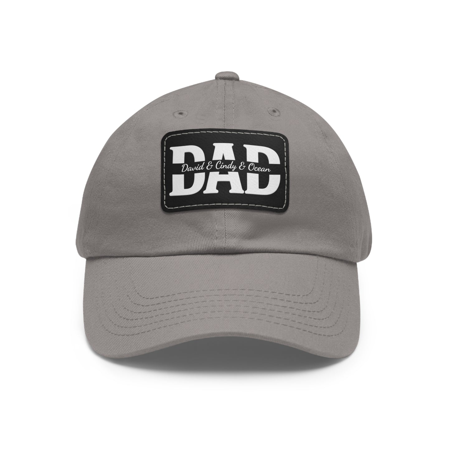 Leather Patch "DAD" Dad Hat — Classic Casual Baseball Cap for Fathers, Father's Day Gift