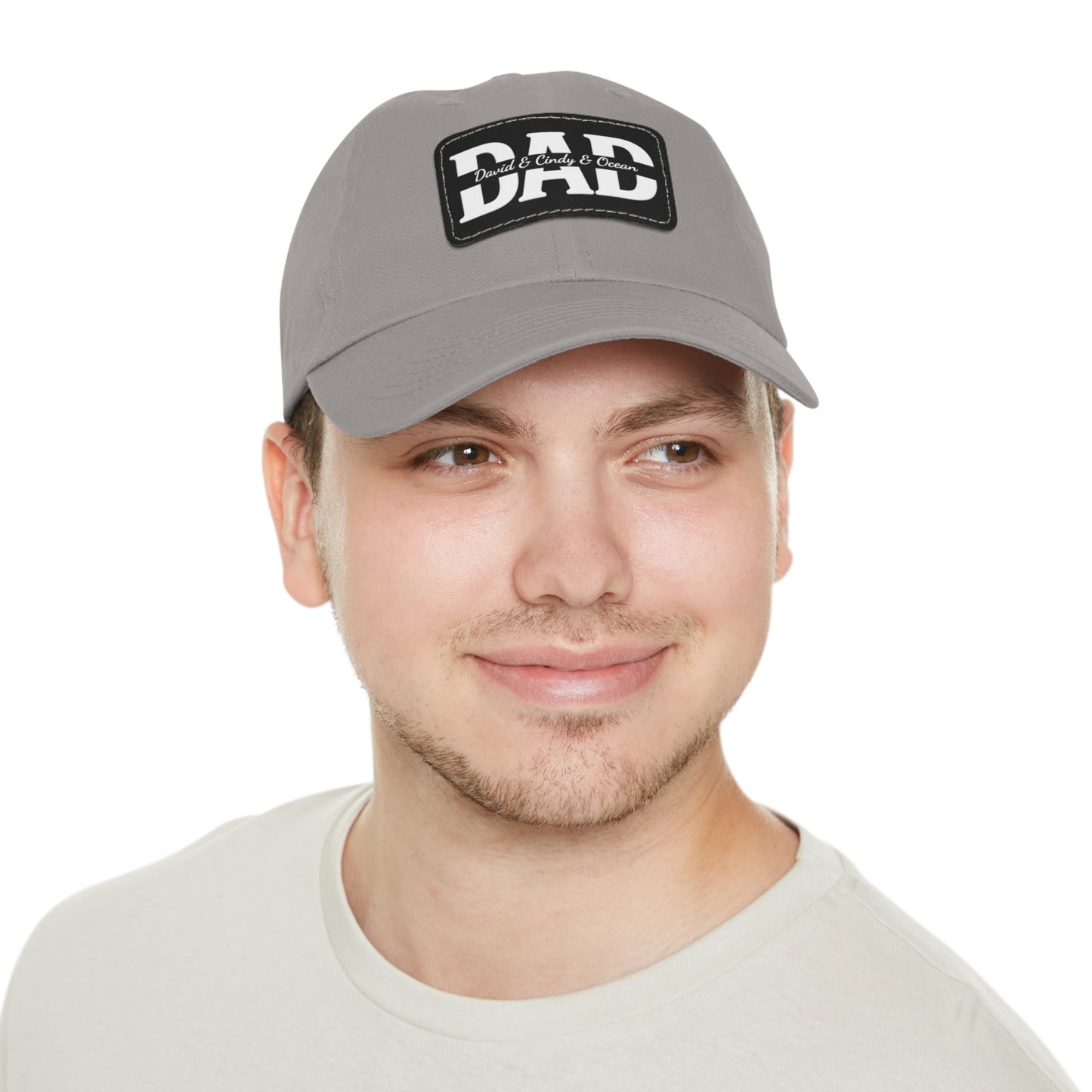 Leather Patch "DAD" Dad Hat — Classic Casual Baseball Cap for Fathers, Father's Day Gift