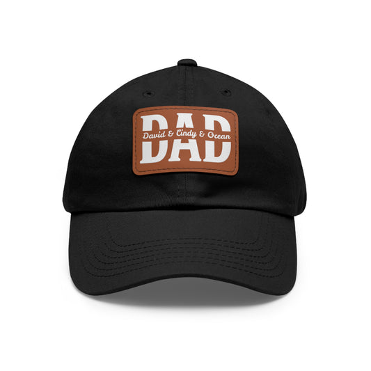 Leather Patch "DAD" Hat — Classic Casual Baseball Cap for Fathers, Father's Day Gift