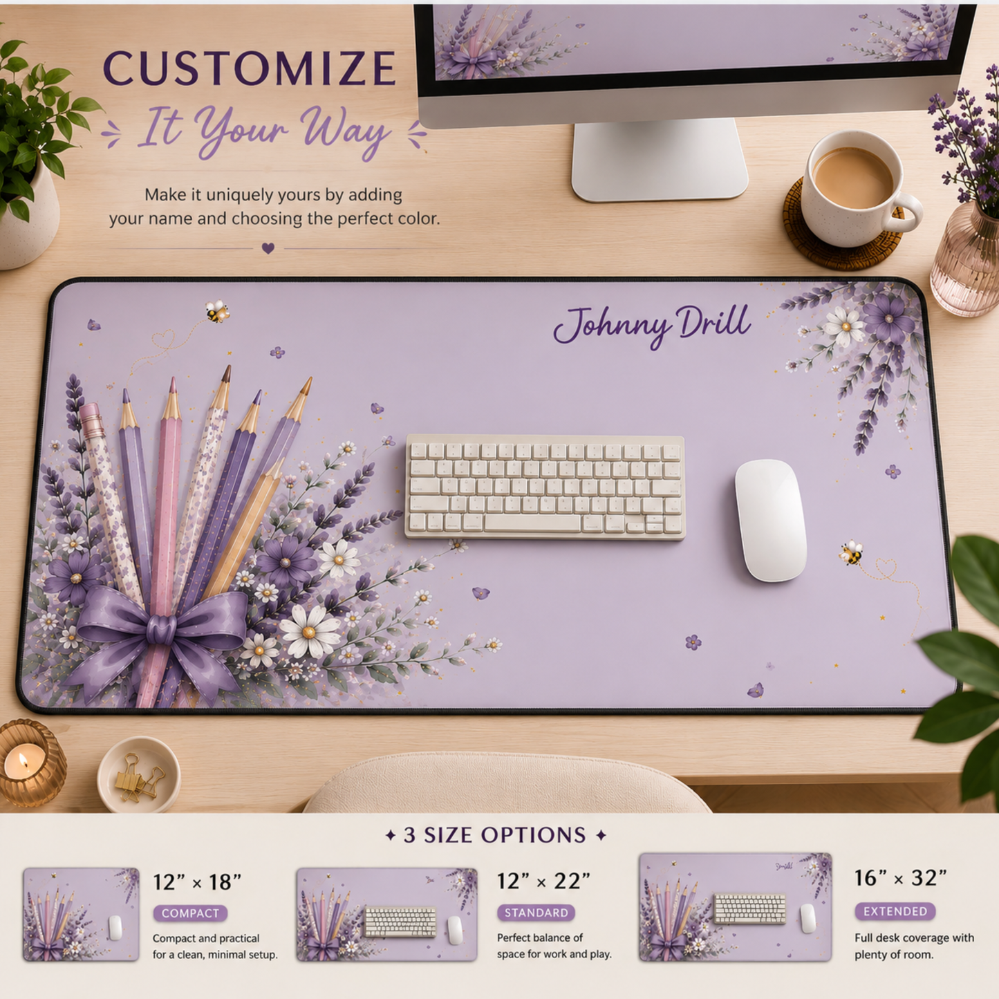 The Pencil Bouquet Desk Mat