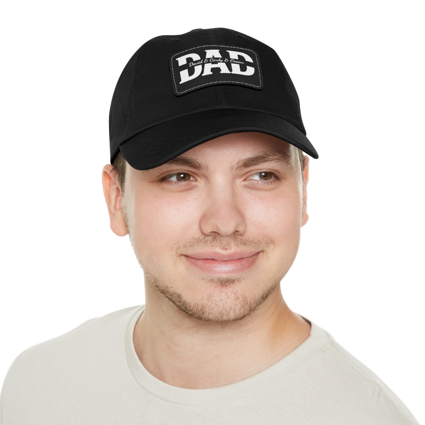 Leather Patch "DAD" Dad Hat — Classic Casual Baseball Cap for Fathers, Father's Day Gift