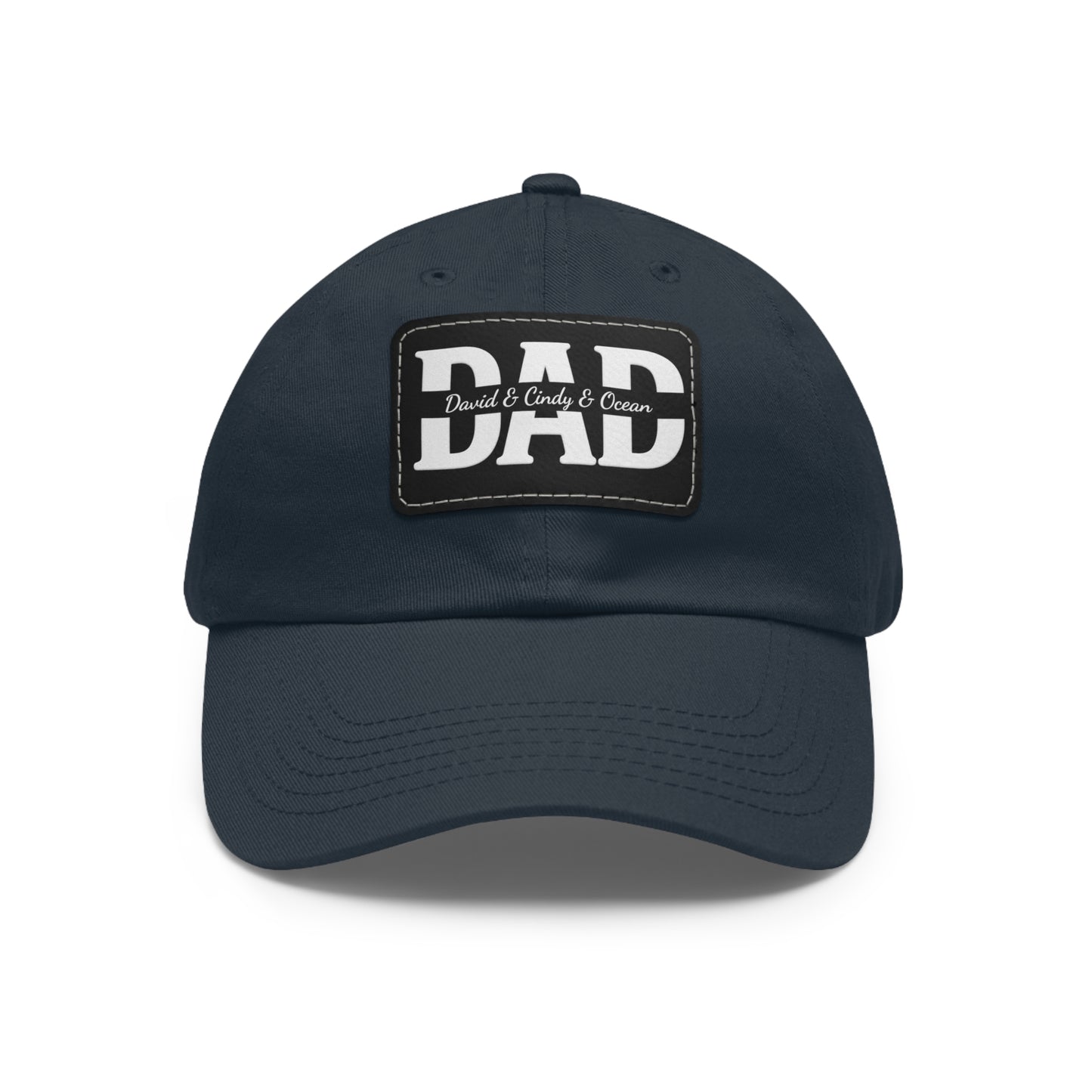 Leather Patch "DAD" Dad Hat — Classic Casual Baseball Cap for Fathers, Father's Day Gift