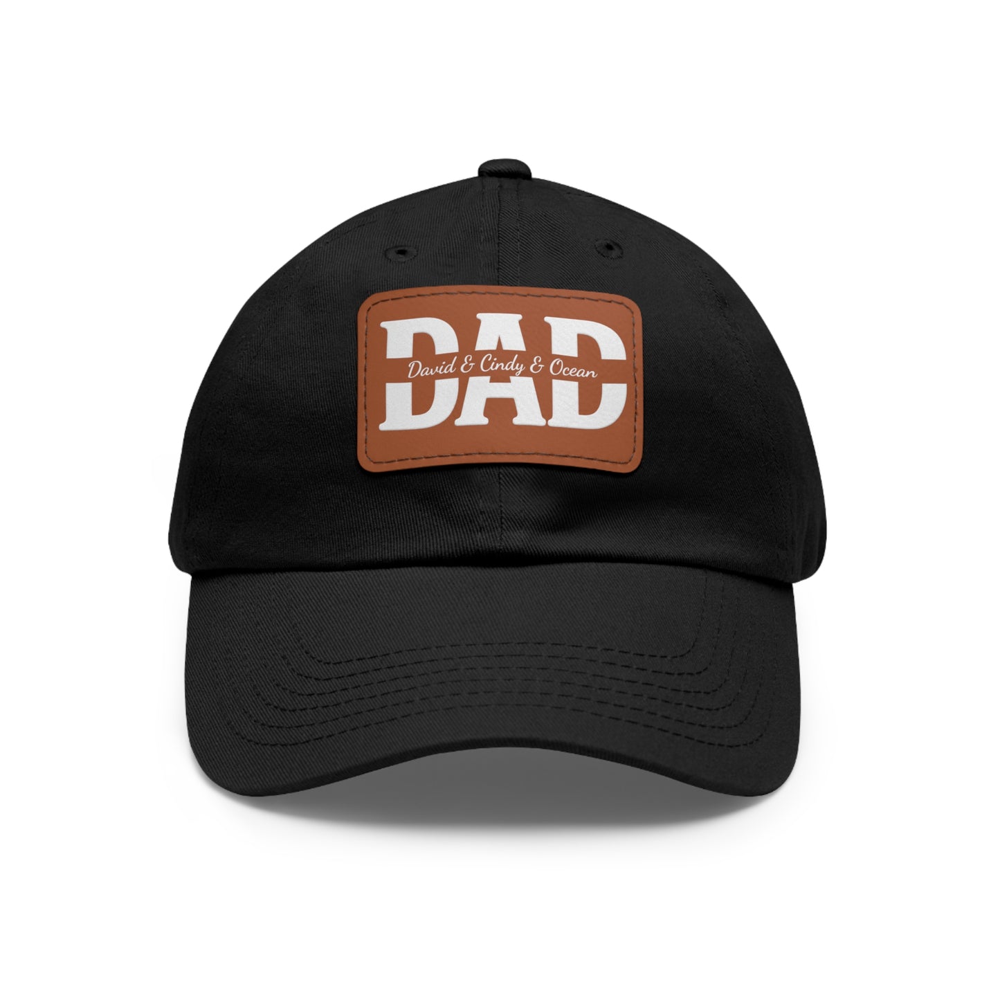 Leather Patch "DAD" Dad Hat — Classic Casual Baseball Cap for Fathers, Father's Day Gift