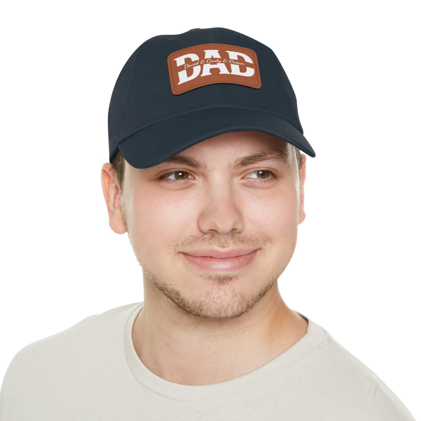 Leather Patch "DAD" Dad Hat — Classic Casual Baseball Cap for Fathers, Father's Day Gift