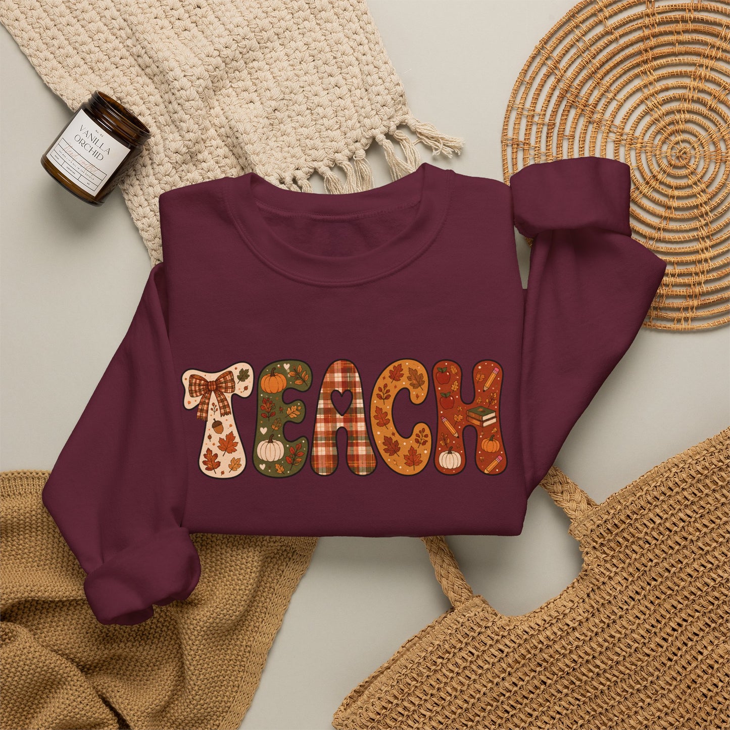 The Cozy TEACH Fall Sweatshirt