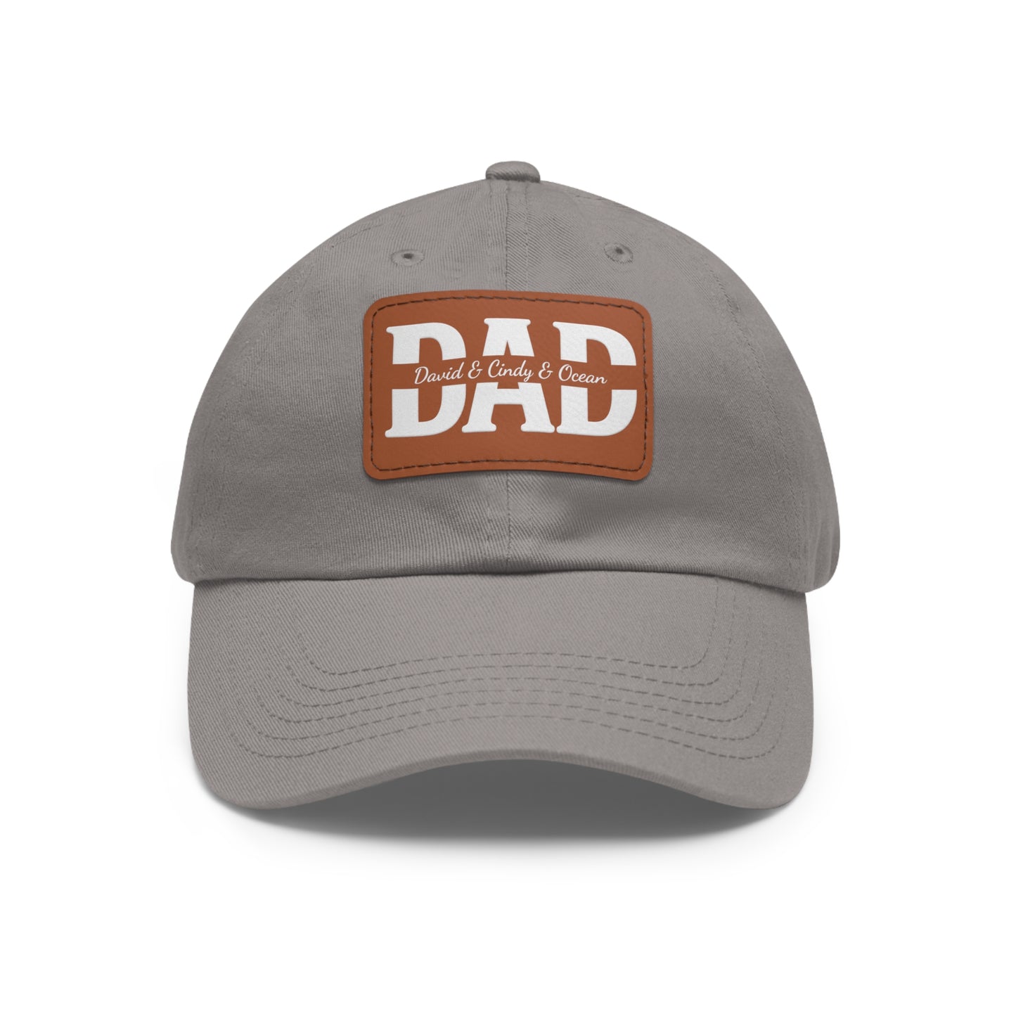 Leather Patch "DAD" Dad Hat — Classic Casual Baseball Cap for Fathers, Father's Day Gift