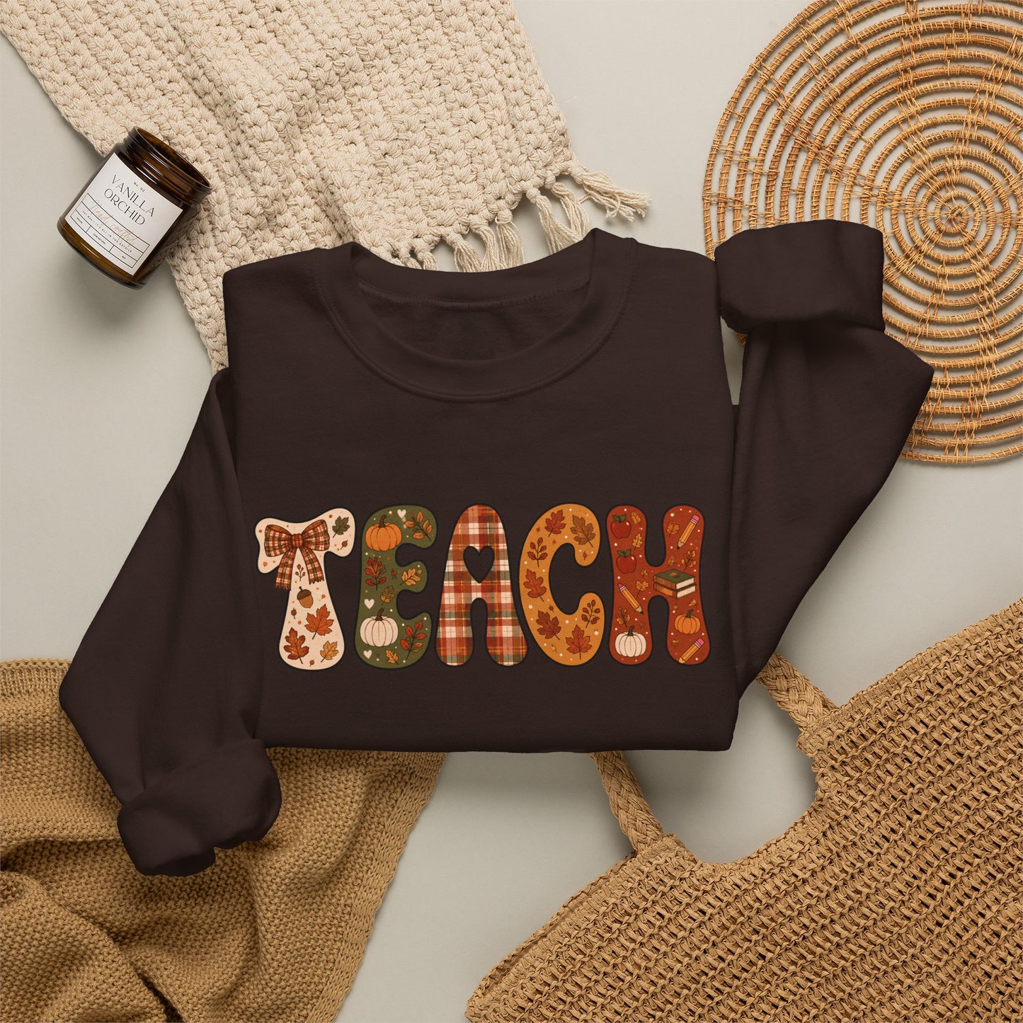 The Cozy TEACH Fall Sweatshirt