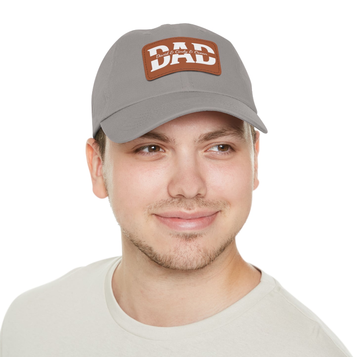 Leather Patch "DAD" Dad Hat — Classic Casual Baseball Cap for Fathers, Father's Day Gift
