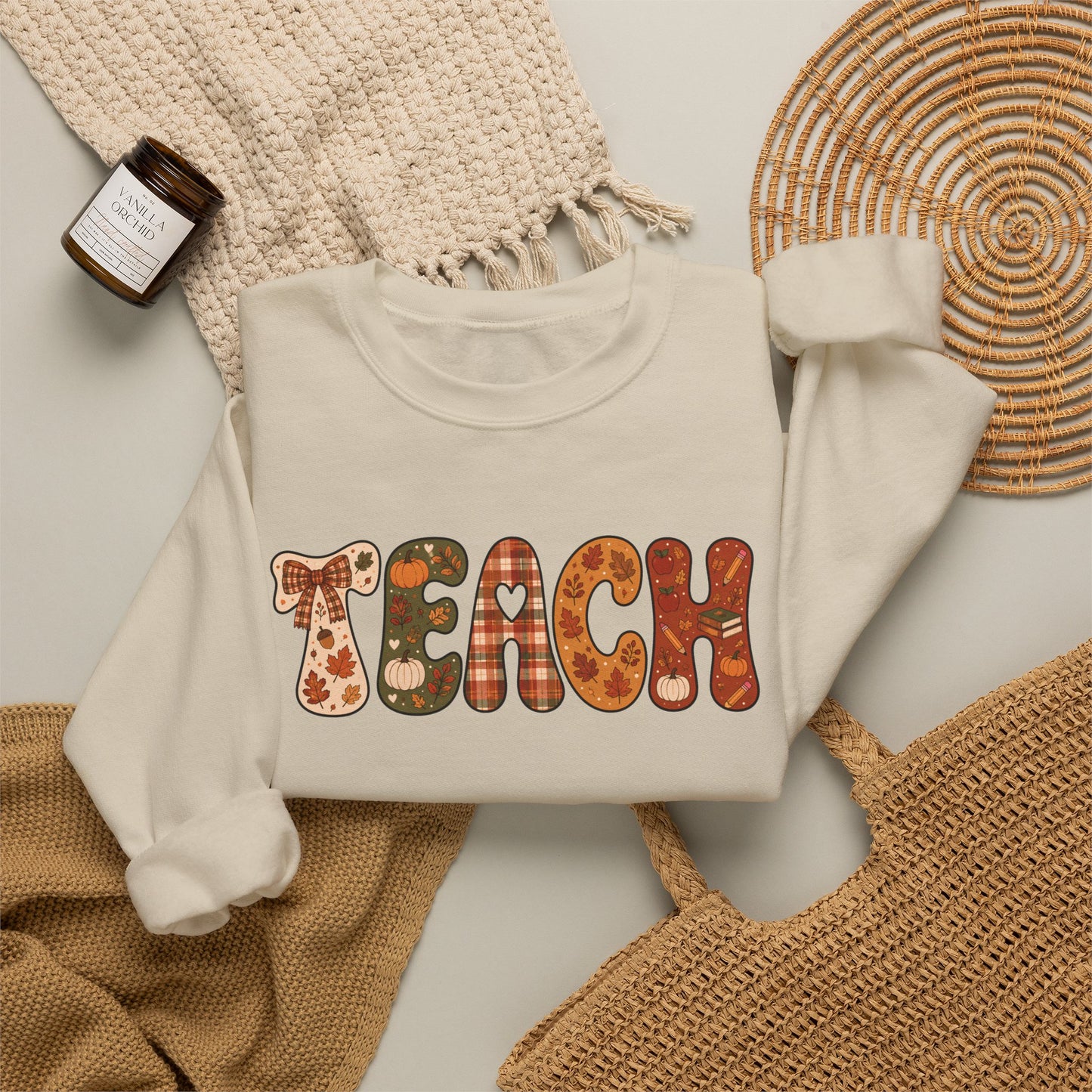 The Cozy TEACH Fall Sweatshirt