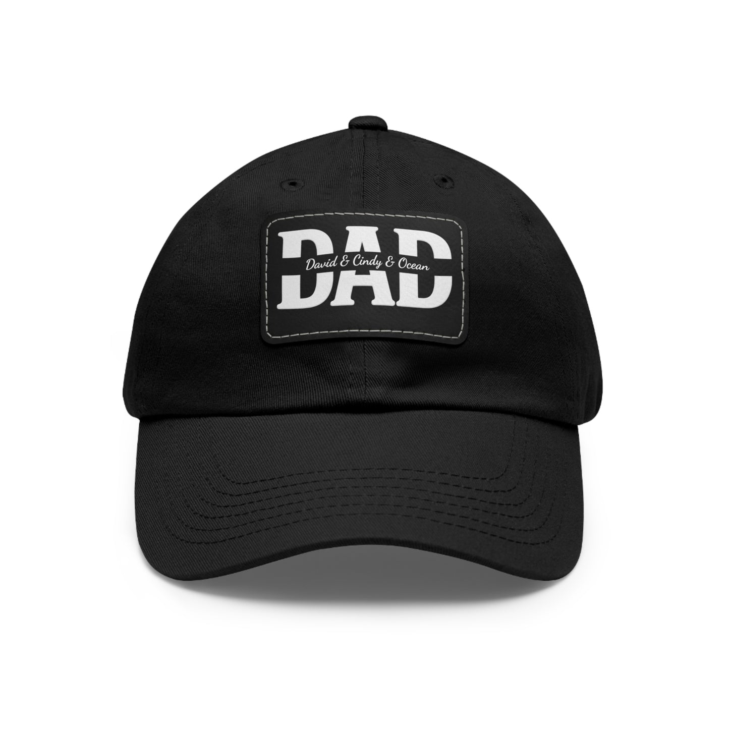 Leather Patch "DAD" Dad Hat — Classic Casual Baseball Cap for Fathers, Father's Day Gift