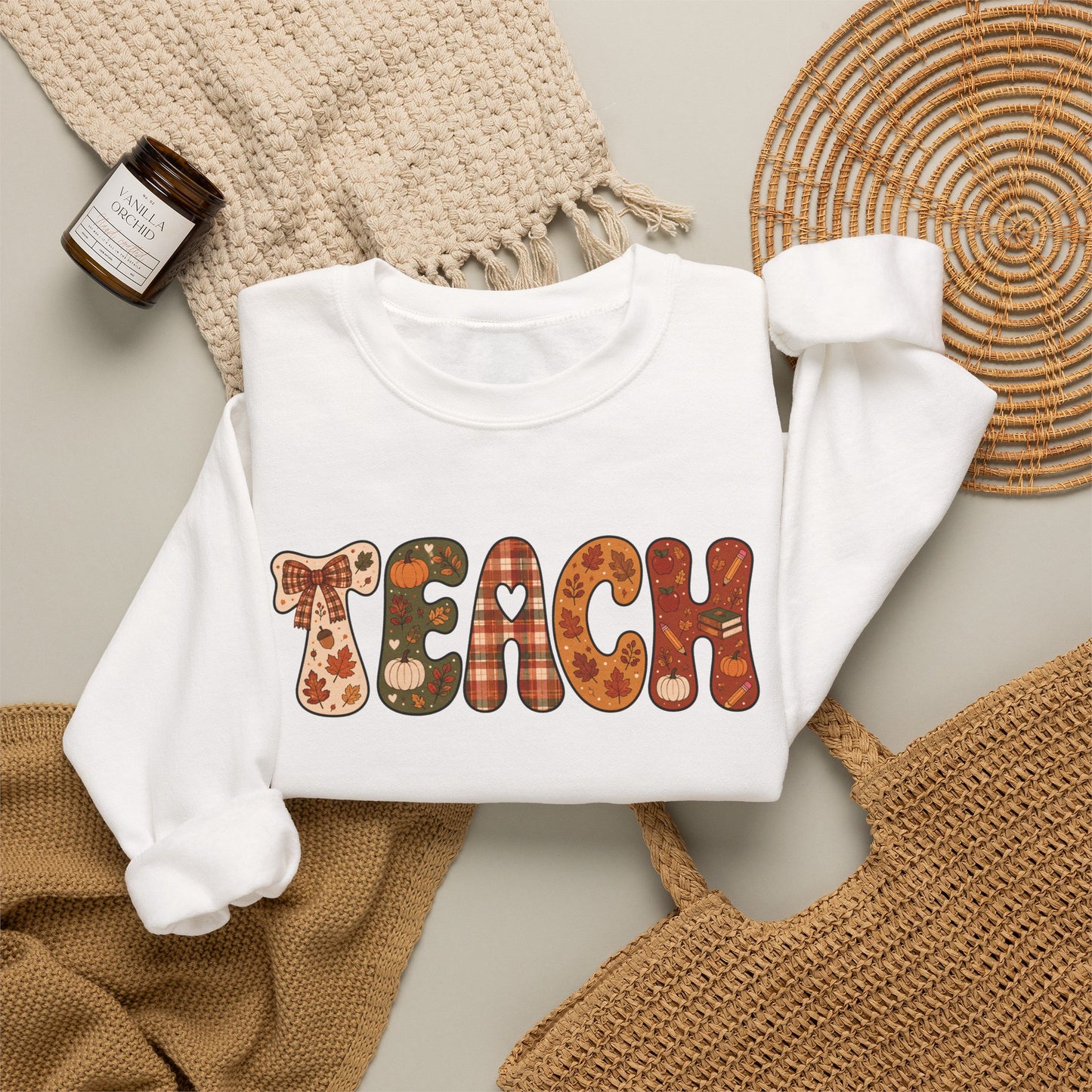 The Cozy TEACH Fall Sweatshirt