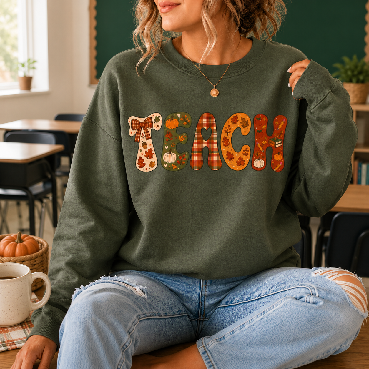 The Cozy TEACH Fall Sweatshirt