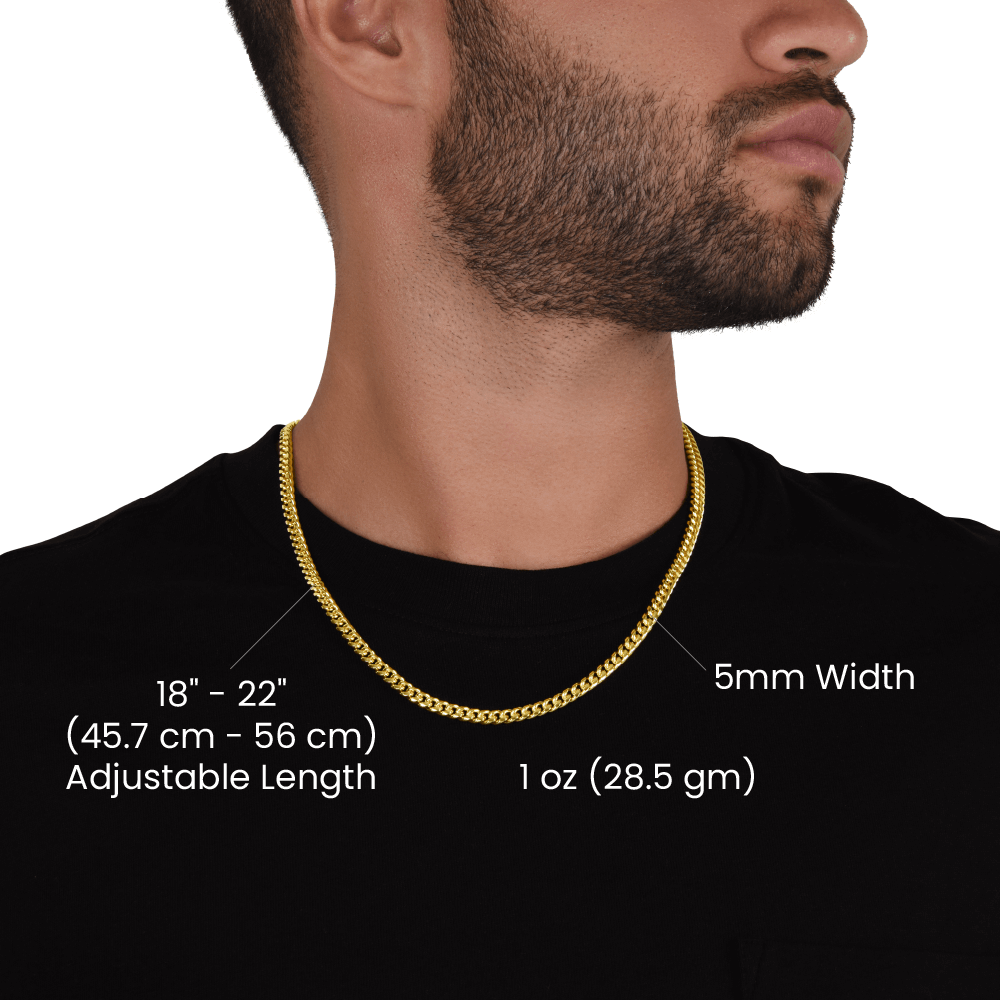 Dad Gift | Cuban Link Chain Necklace | Father's Day Gift