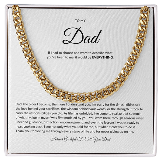 Dad Gift | Cuban Link Chain Necklace | Father's Day Gift