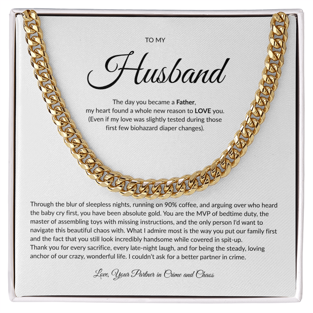 Husband Gift | Cuban Link Chain Necklace | Father's Day Gift