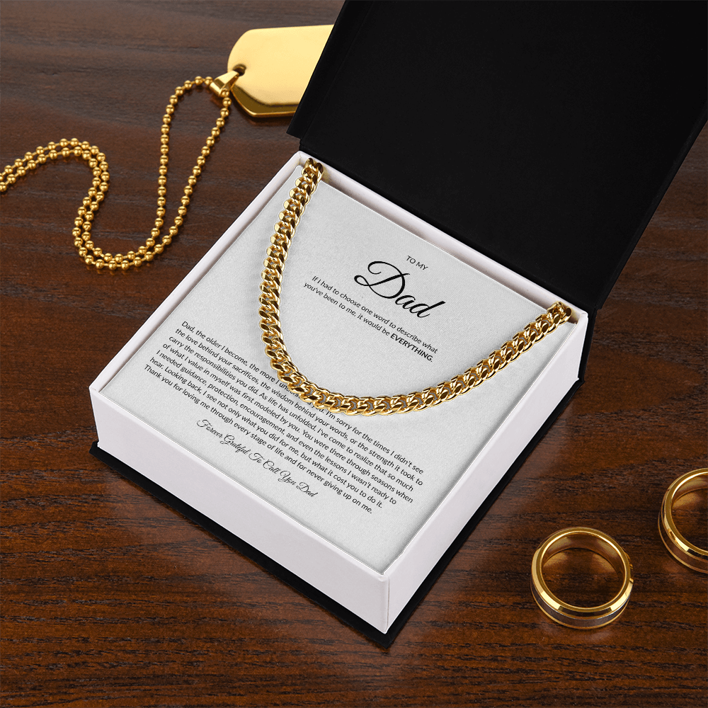 Dad Gift | Cuban Link Chain Necklace | Father's Day Gift