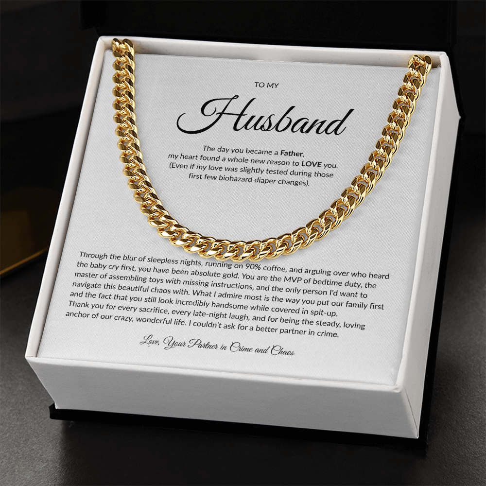 Husband Gift | Cuban Link Chain Necklace | Father's Day Gift