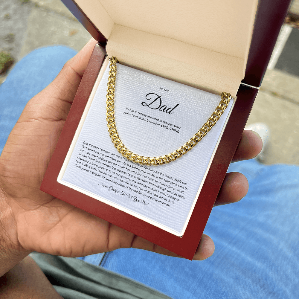 Dad Gift | Cuban Link Chain Necklace | Father's Day Gift