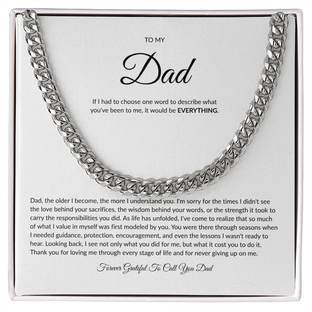 Dad Gift | Cuban Link Chain Necklace | Father's Day Gift