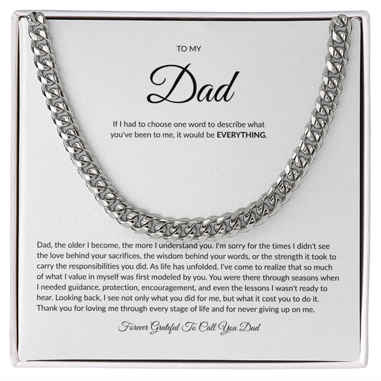 Dad Gift | Cuban Link Chain Necklace | Father's Day Gift