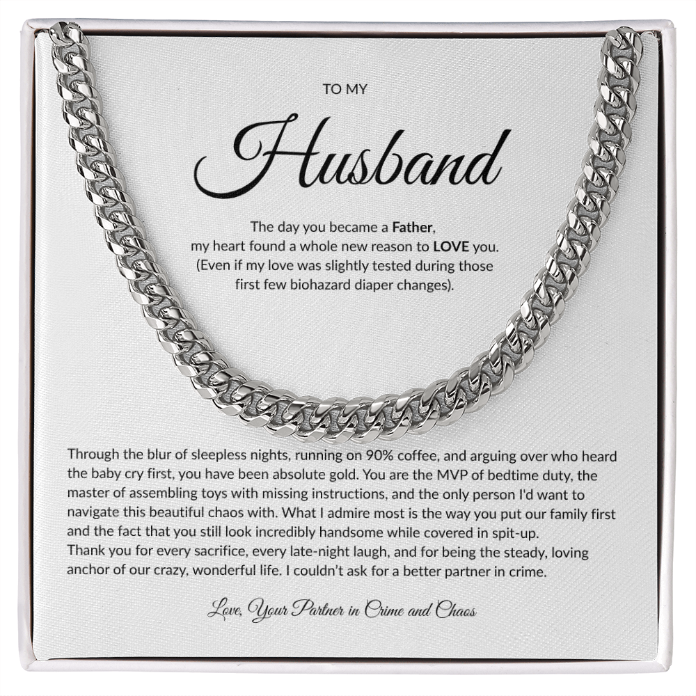 Husband Gift | Cuban Link Chain Necklace | Father's Day Gift