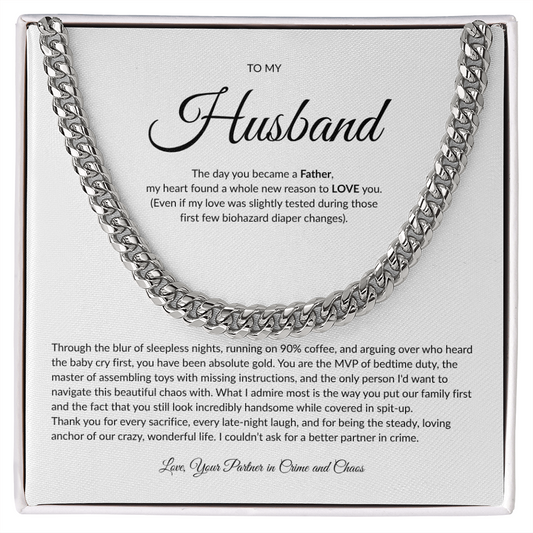 Husband Gift | Cuban Link Chain Necklace | Father's Day Gift