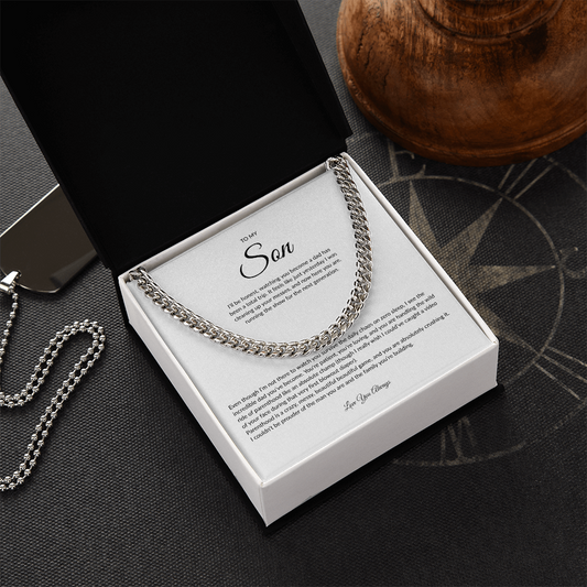 Gift for Son | Cuban Link Chain Necklace | Father's Day Gift