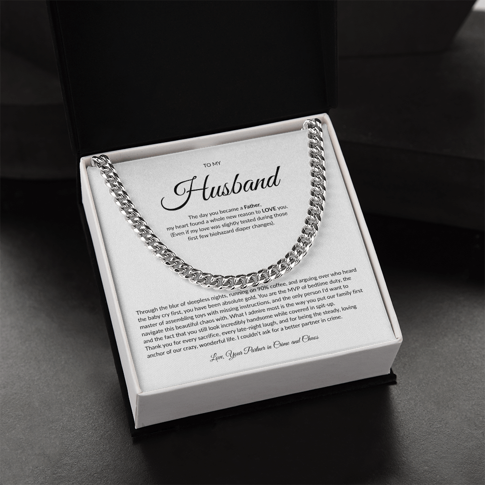 Husband Gift | Cuban Link Chain Necklace | Father's Day Gift