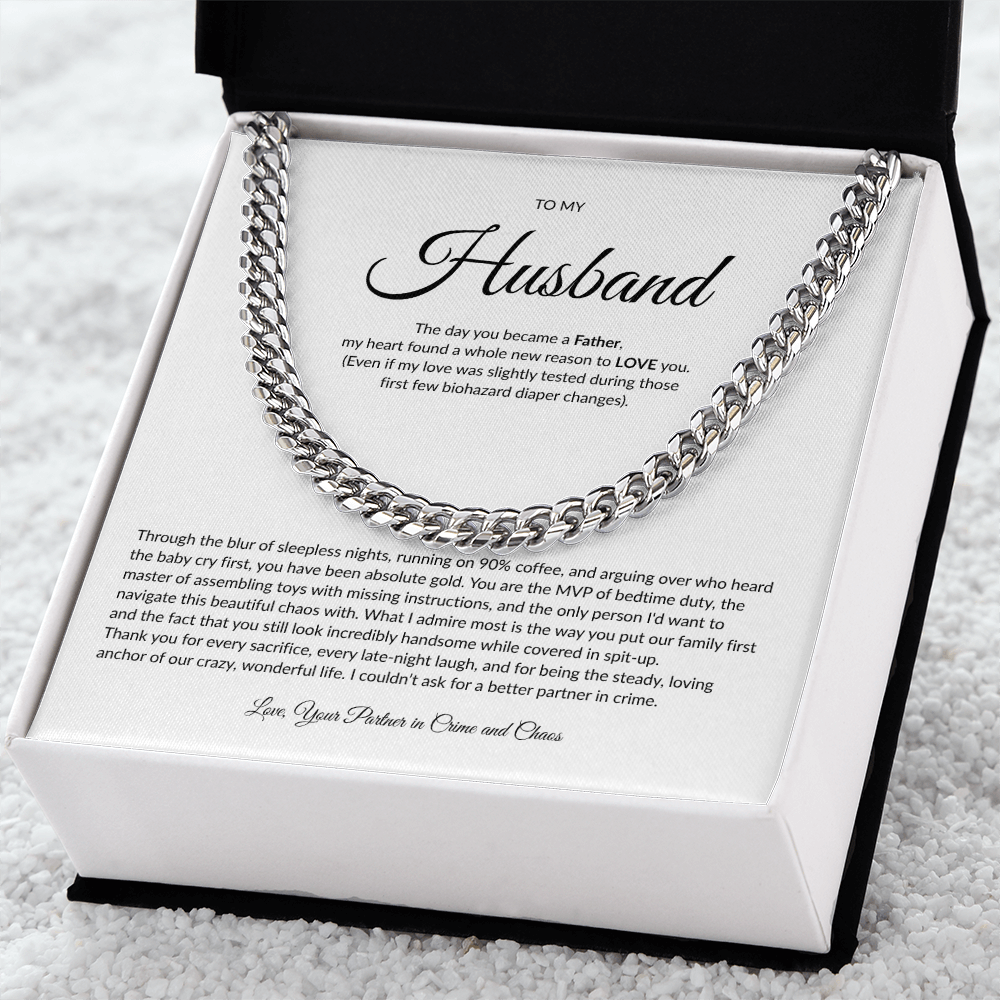 Husband Gift | Cuban Link Chain Necklace | Father's Day Gift